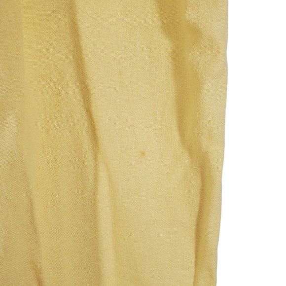 3pc Pant Set Pastel Yellow Linen Blend Casual-Suit Embroidered Floral VTG 90s - Picture 9 of 12